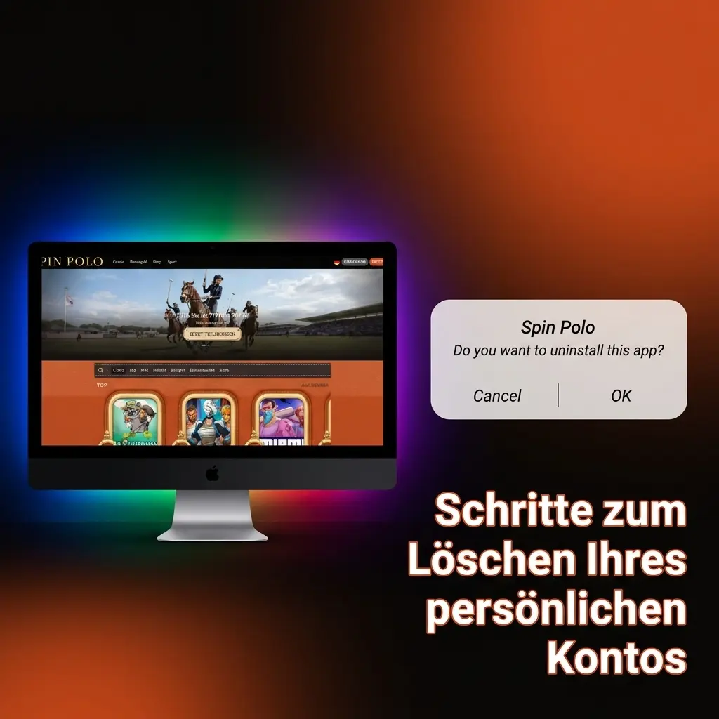 Schritte zum Löschen eines persönlichen Kontos: Einstellungen öffnen, Guthaben auszahlen, Konto schliessen.
